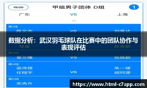 数据分析：武汉羽毛球队在比赛中的团队协作与表现评估